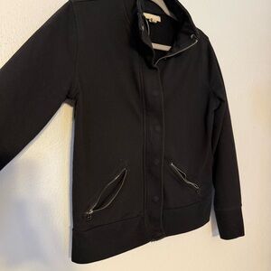 Banana Republic Black Bomber Zip Up